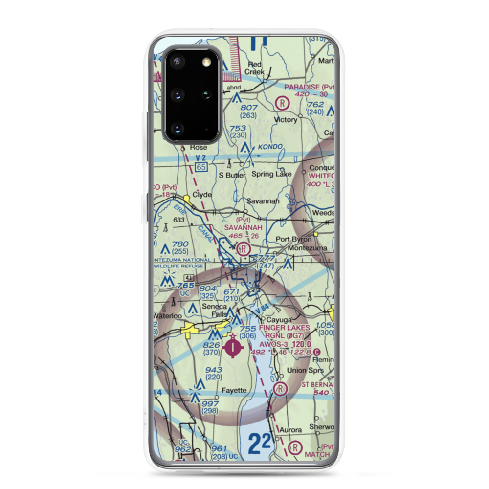 Savannah Agri-Air Airport (46NY) VFR Sectional Samsung Case Samsung Galaxy S20 Plus model shown