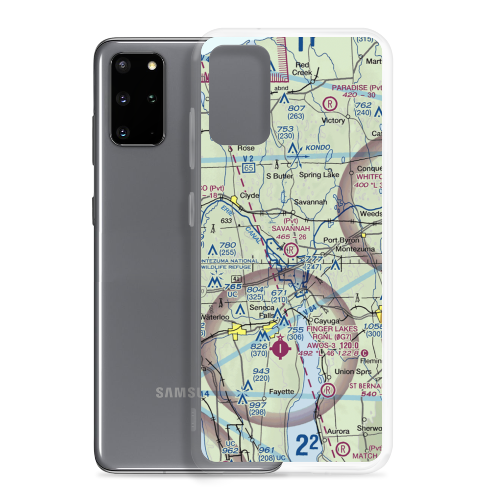 Savannah Agri-Air Airport (46NY) VFR Sectional Samsung Case Samsung Galaxy S20 Plus model shown