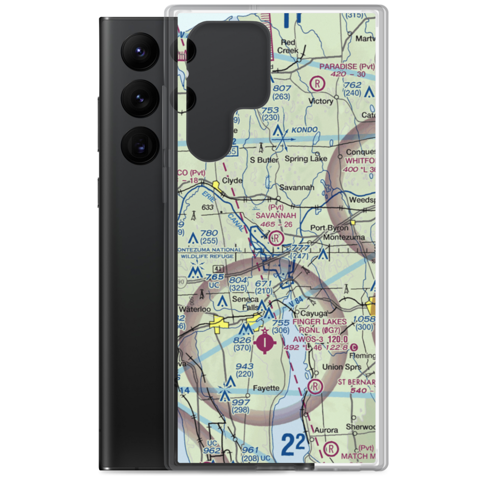 Savannah Agri-Air Airport (46NY) VFR Sectional Samsung Case Samsung Galaxy S22 Ultra model shown
