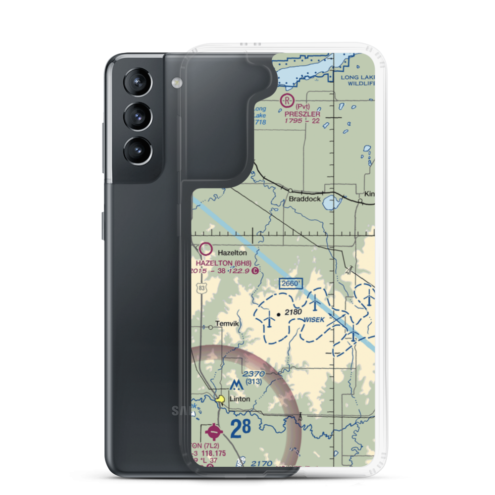 Saville Private Airport (0ND7) VFR Sectional Samsung Case Samsung Galaxy S21 model shown