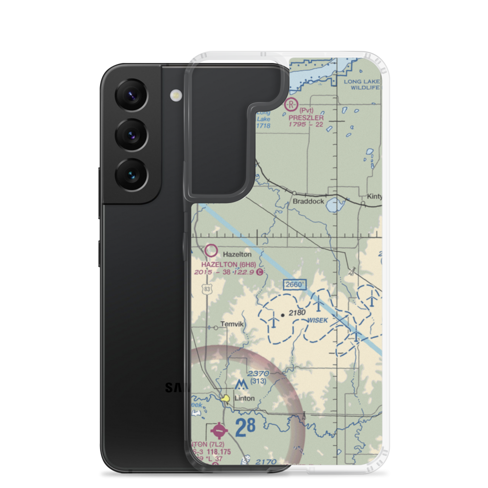 Saville Private Airport (0ND7) VFR Sectional Samsung Case Samsung Galaxy S22 model shown