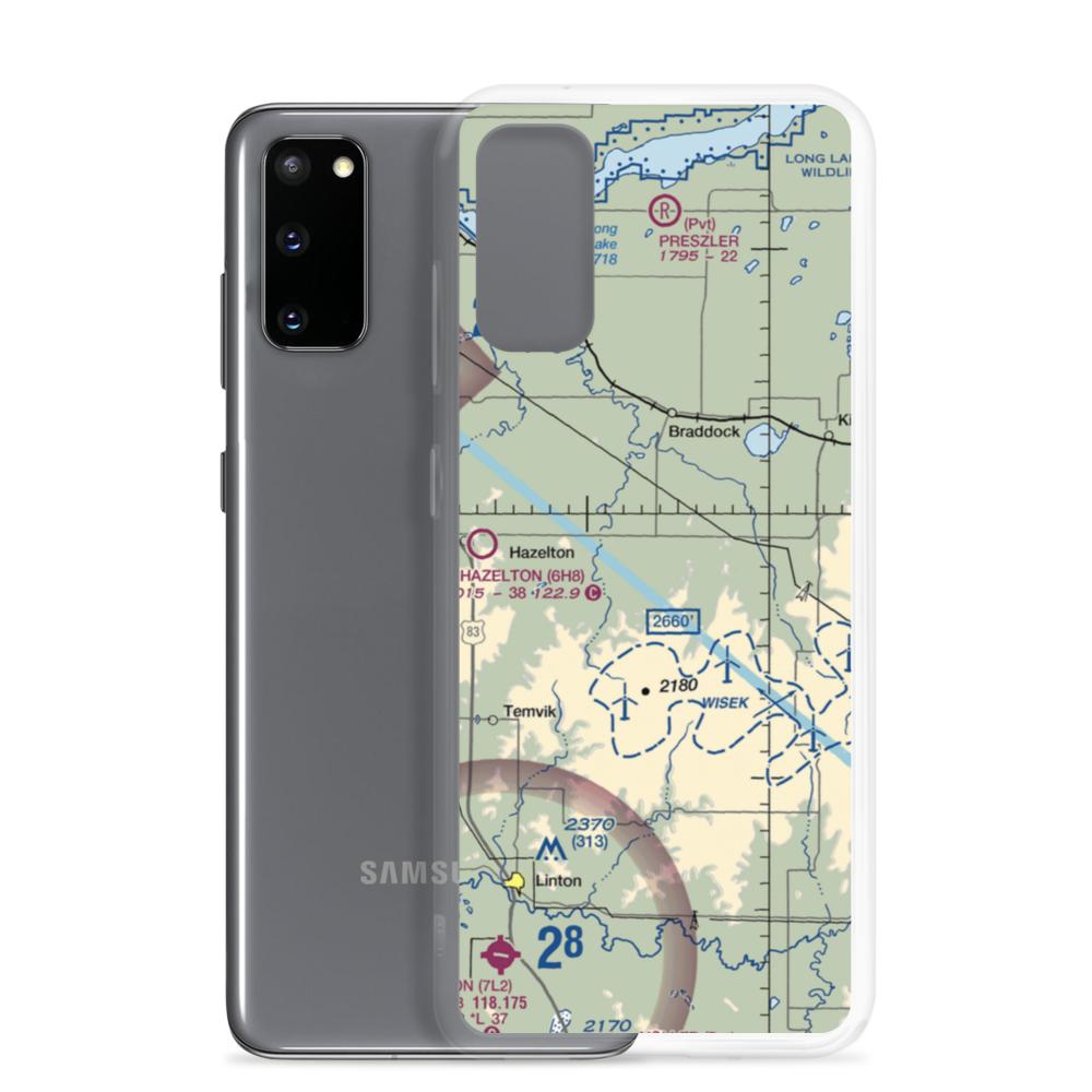 Saville Private Airport (0ND7) VFR Sectional Samsung Case Samsung Galaxy S20 model shown