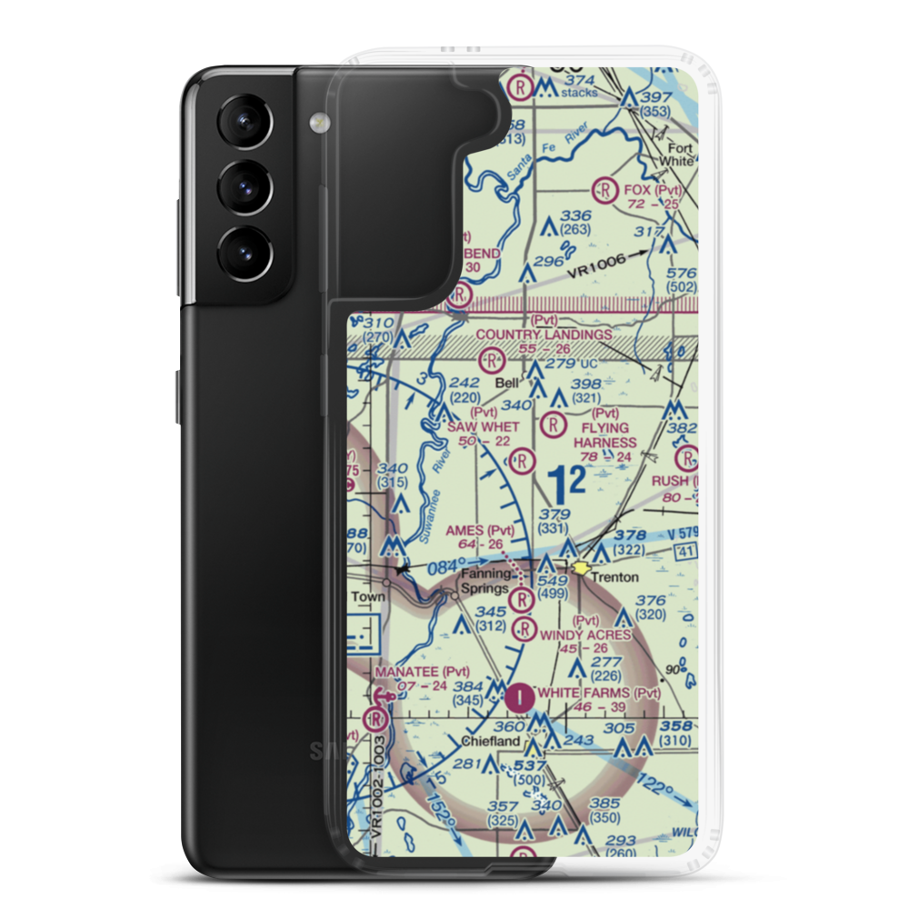 Saw Whet Farms Airport (6FL9) VFR Sectional Samsung Case Samsung Galaxy S21 Plus model shown