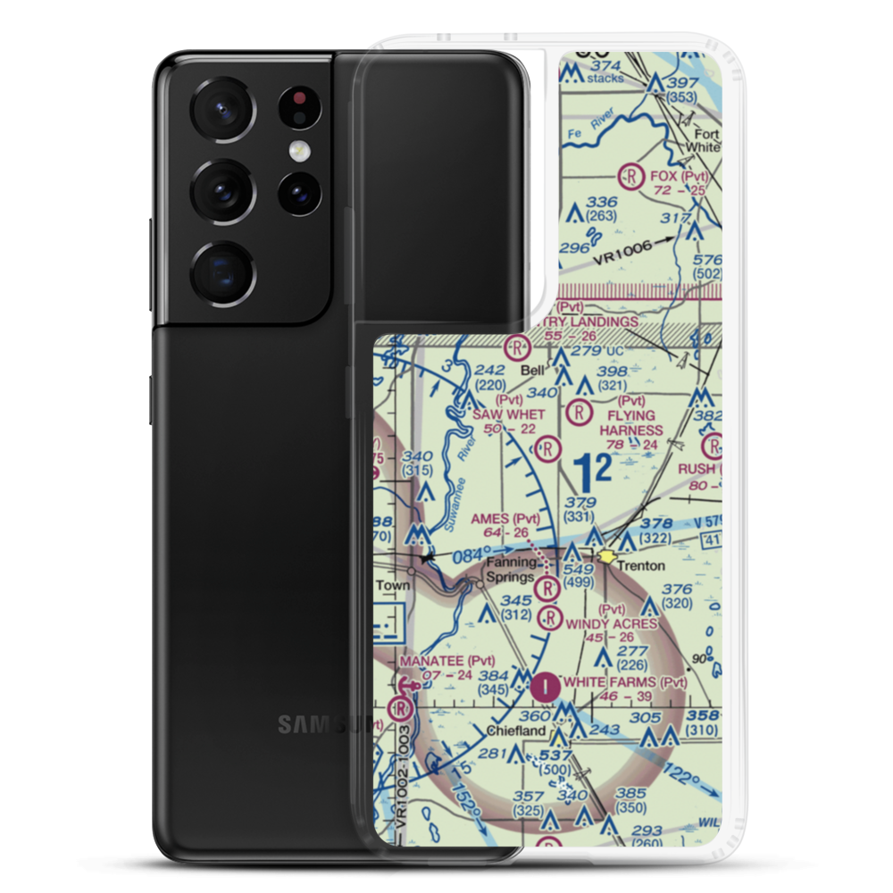 Saw Whet Farms Airport (6FL9) VFR Sectional Samsung Case Samsung Galaxy S21 Ultra model shown
