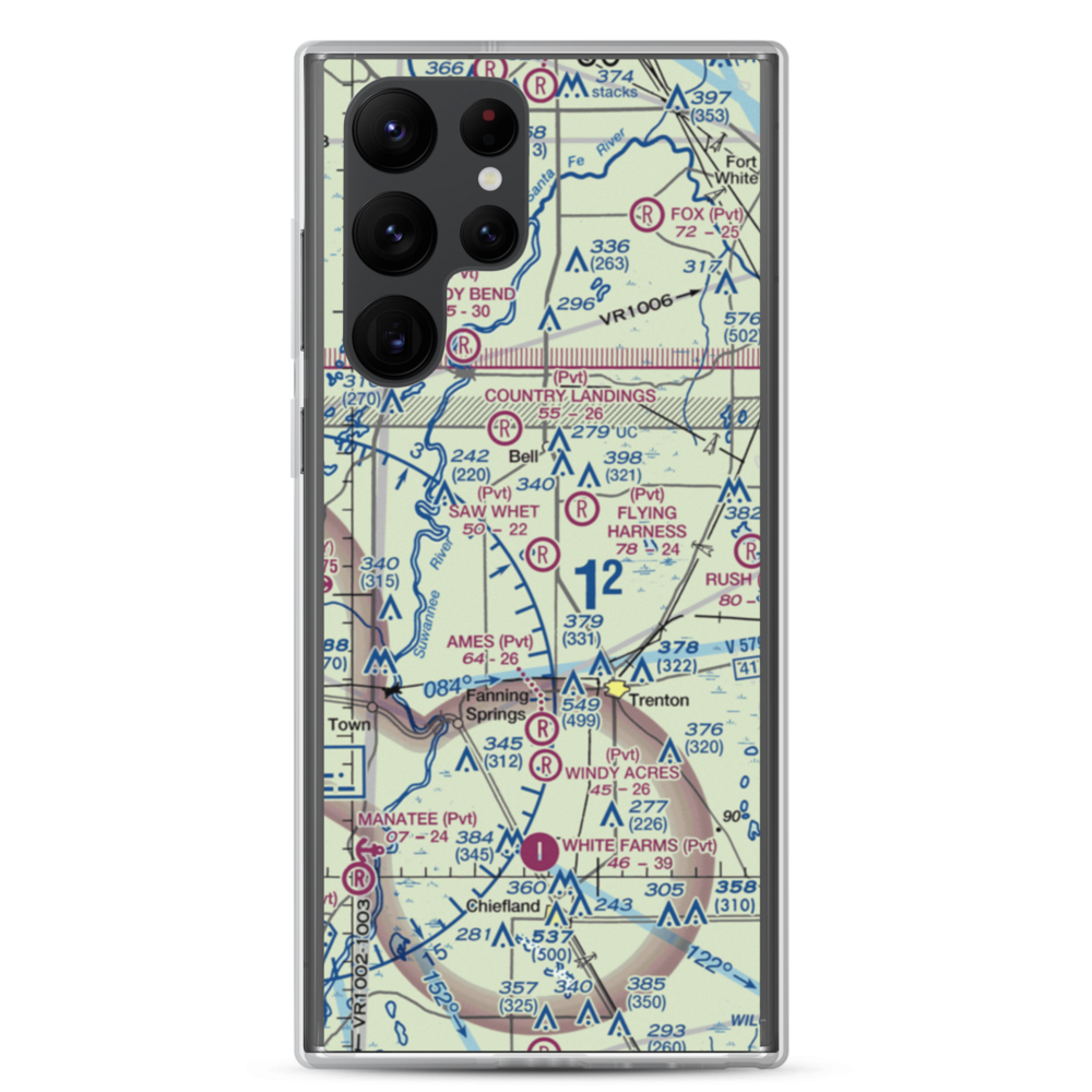 Saw Whet Farms Airport (6FL9) VFR Sectional Samsung Case Samsung Galaxy S22 Ultra model shown
