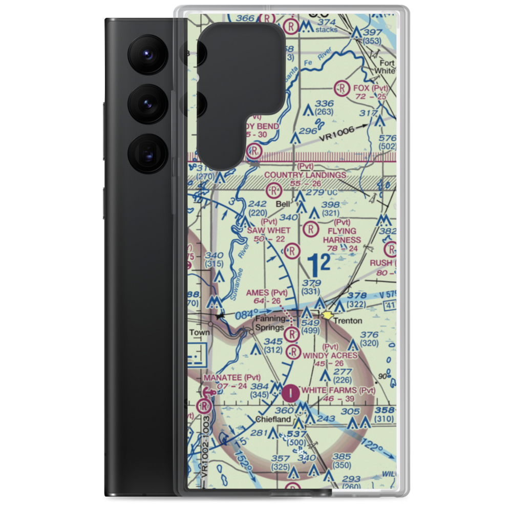 Saw Whet Farms Airport (6FL9) VFR Sectional Samsung Case Samsung Galaxy S22 Ultra model shown