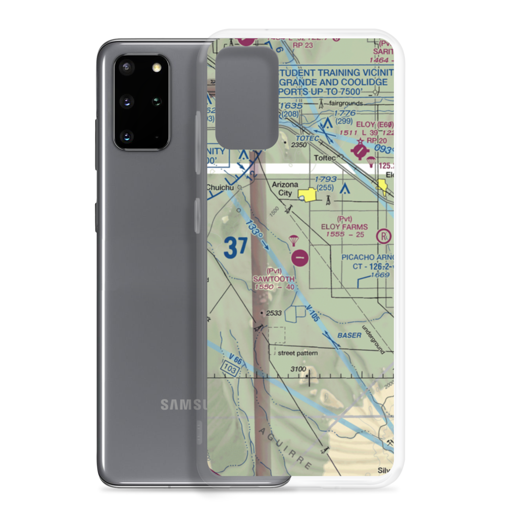 Sawtooth Airport (AZ04) VFR Sectional Samsung Case Samsung Galaxy S20 Plus model shown
