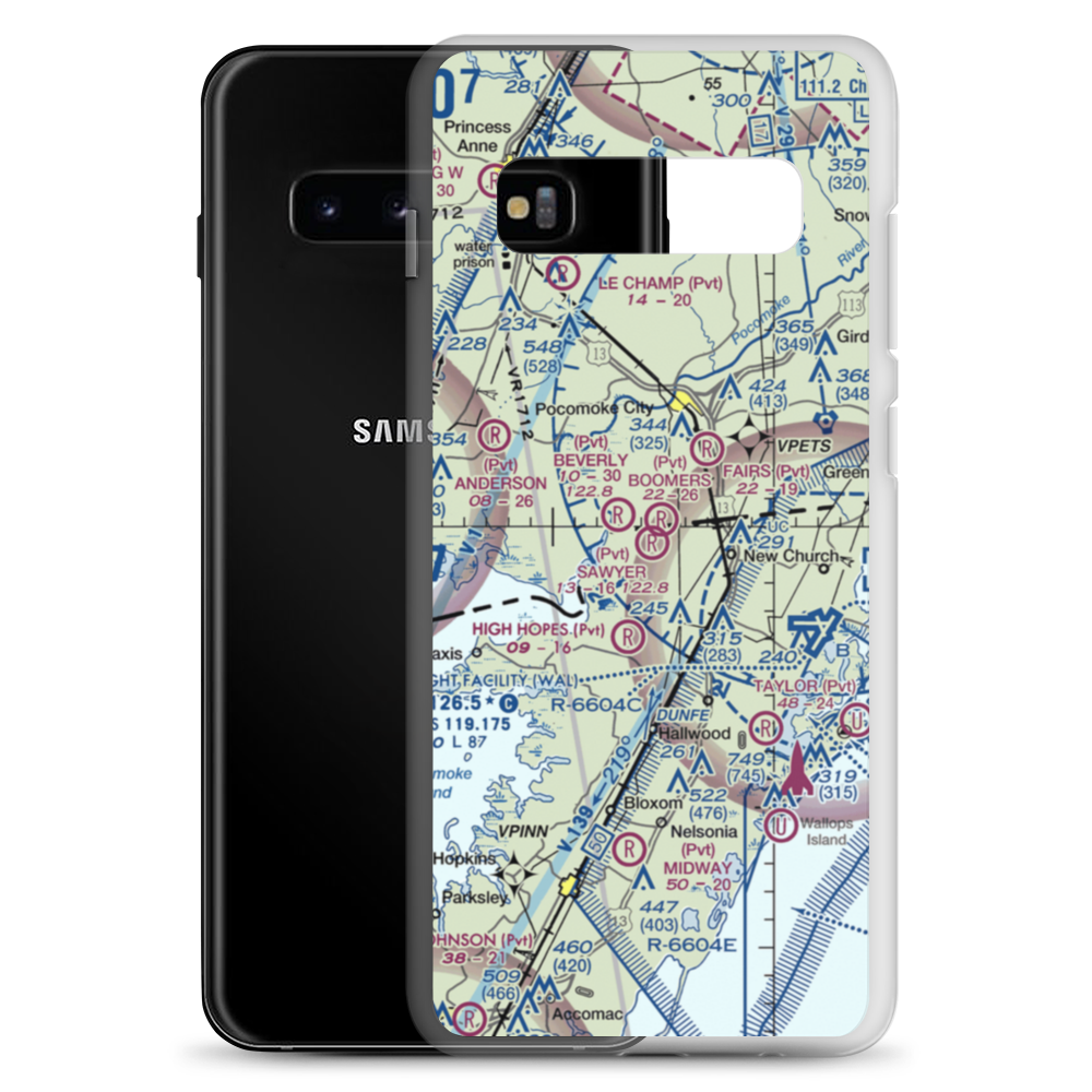 Sawyer Airport (VG19) VFR Sectional Samsung Case Samsung Galaxy S10+ model shown