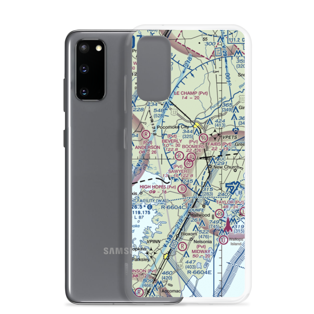 Sawyer Airport (VG19) VFR Sectional Samsung Case Samsung Galaxy S20 model shown