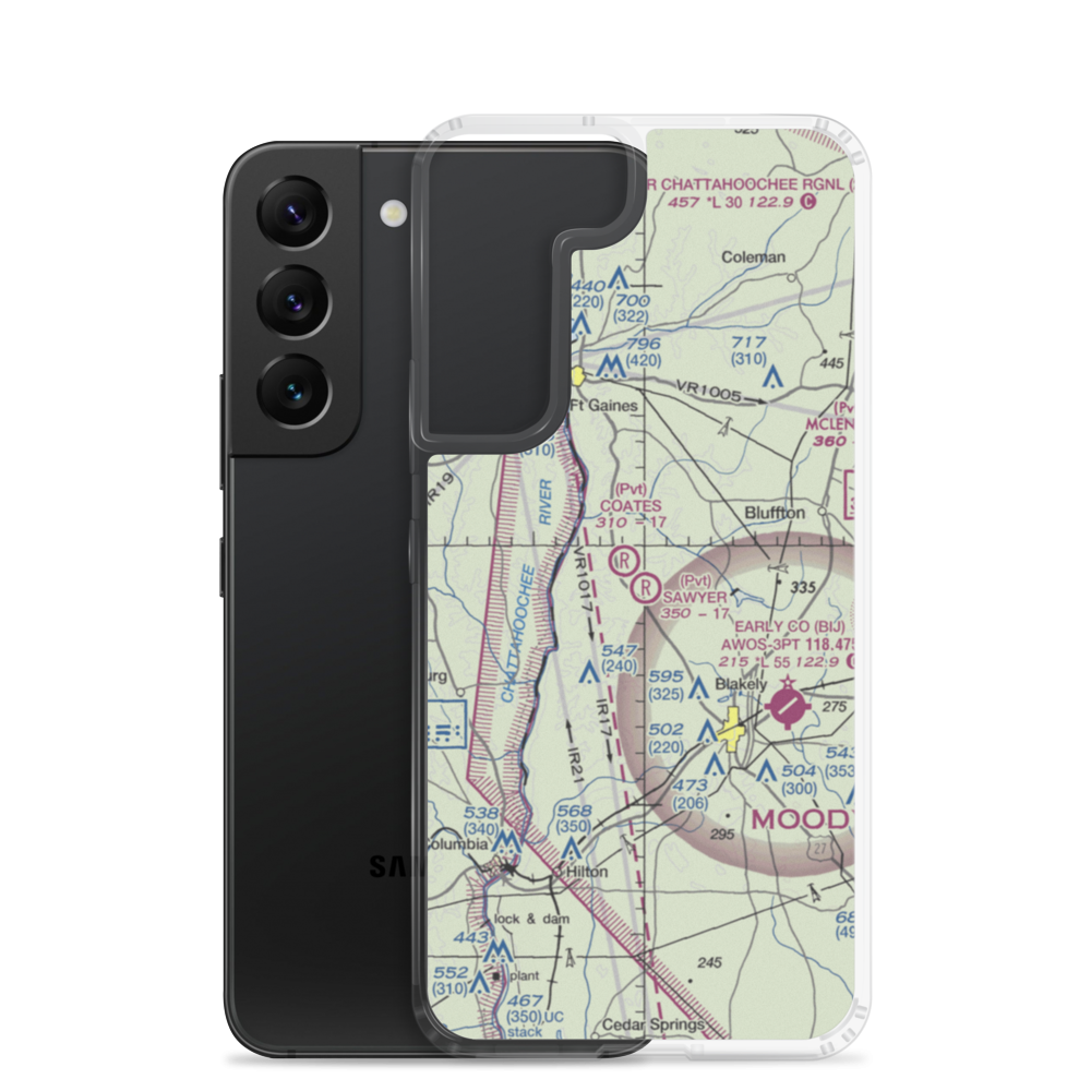Sawyer Farm Airport (66GA) VFR Sectional Samsung Case Samsung Galaxy S22 model shown