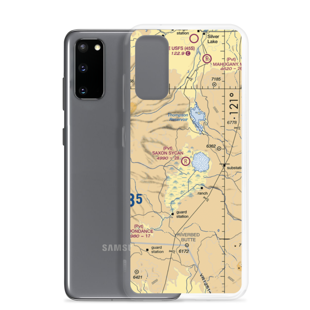 Saxon Sycan Airport (08OR) VFR Sectional Samsung Case Samsung Galaxy S20 model shown