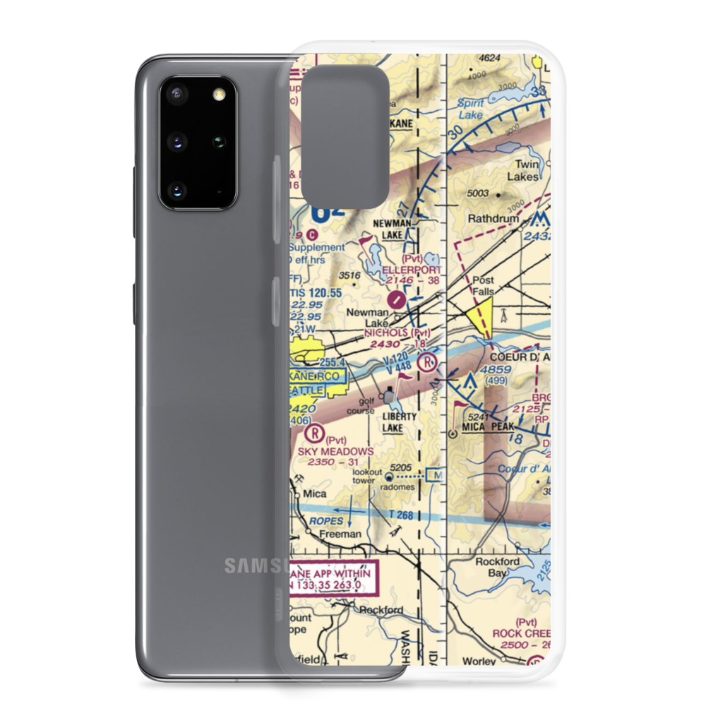 Scanlon Airport (15ID) VFR Sectional Samsung Case Samsung Galaxy S20 Plus model shown