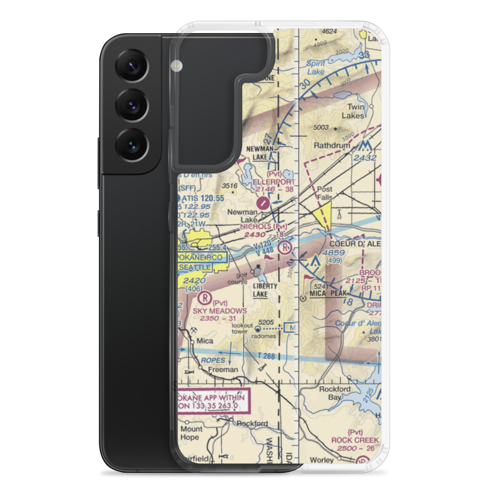 Scanlon Airport (15ID) VFR Sectional Samsung Case Samsung Galaxy S22 Plus model shown