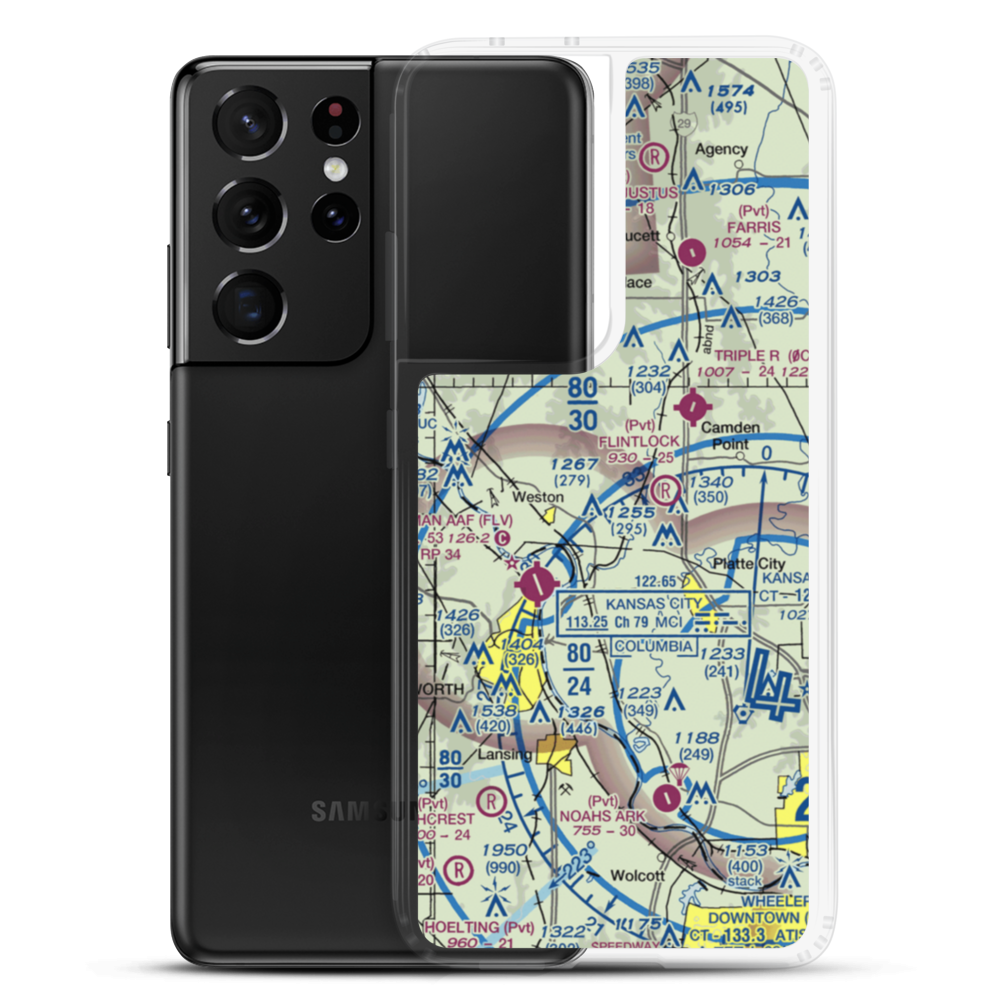 Schaback Strip (MO51) VFR Sectional Samsung Case Samsung Galaxy S21 Ultra model shown