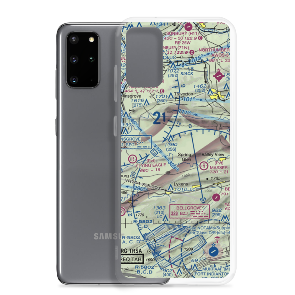 Schadels Airport (1PA9) VFR Sectional Samsung Case Samsung Galaxy S20 Plus model shown