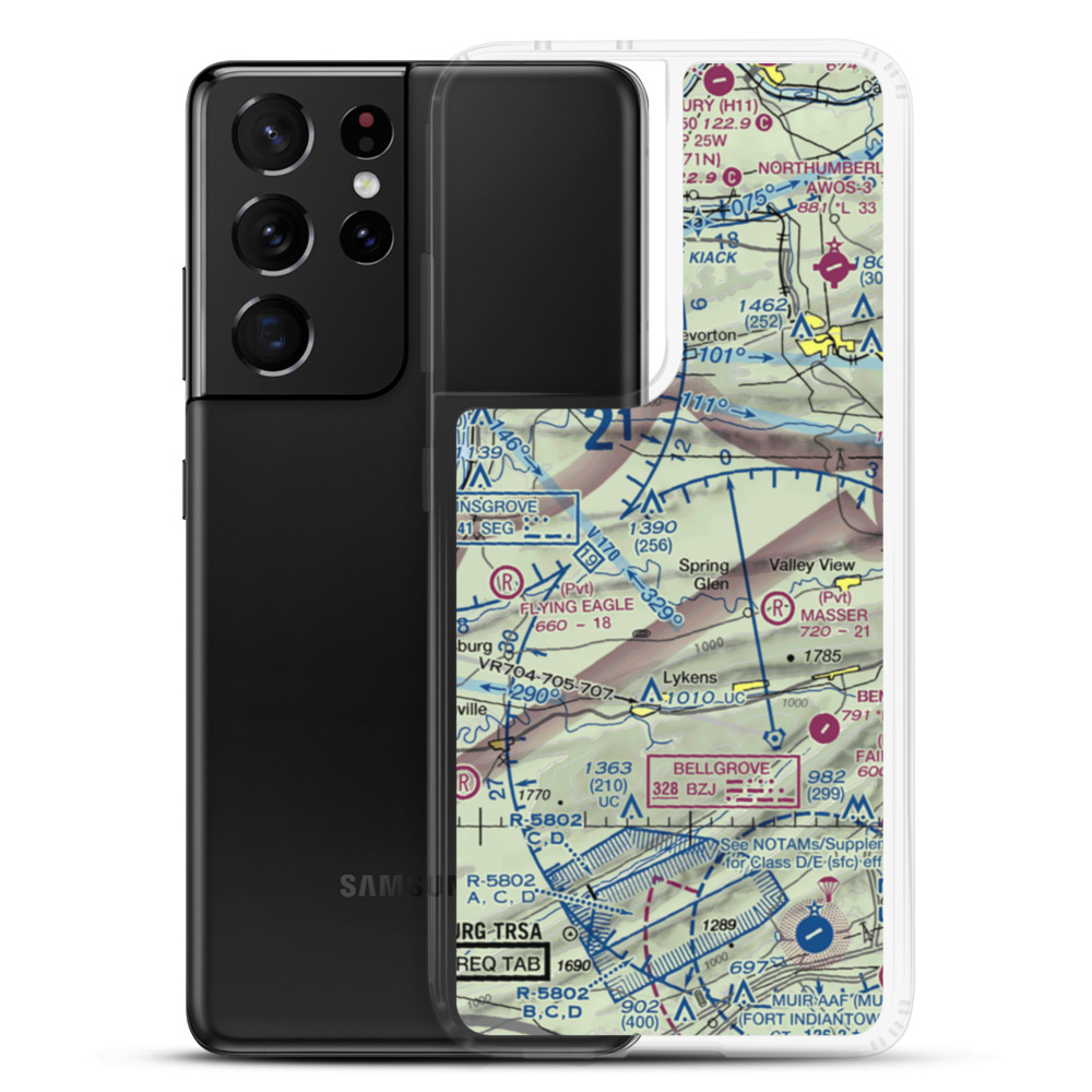 Schadels Airport (1PA9) VFR Sectional Samsung Case Samsung Galaxy S21 Ultra model shown