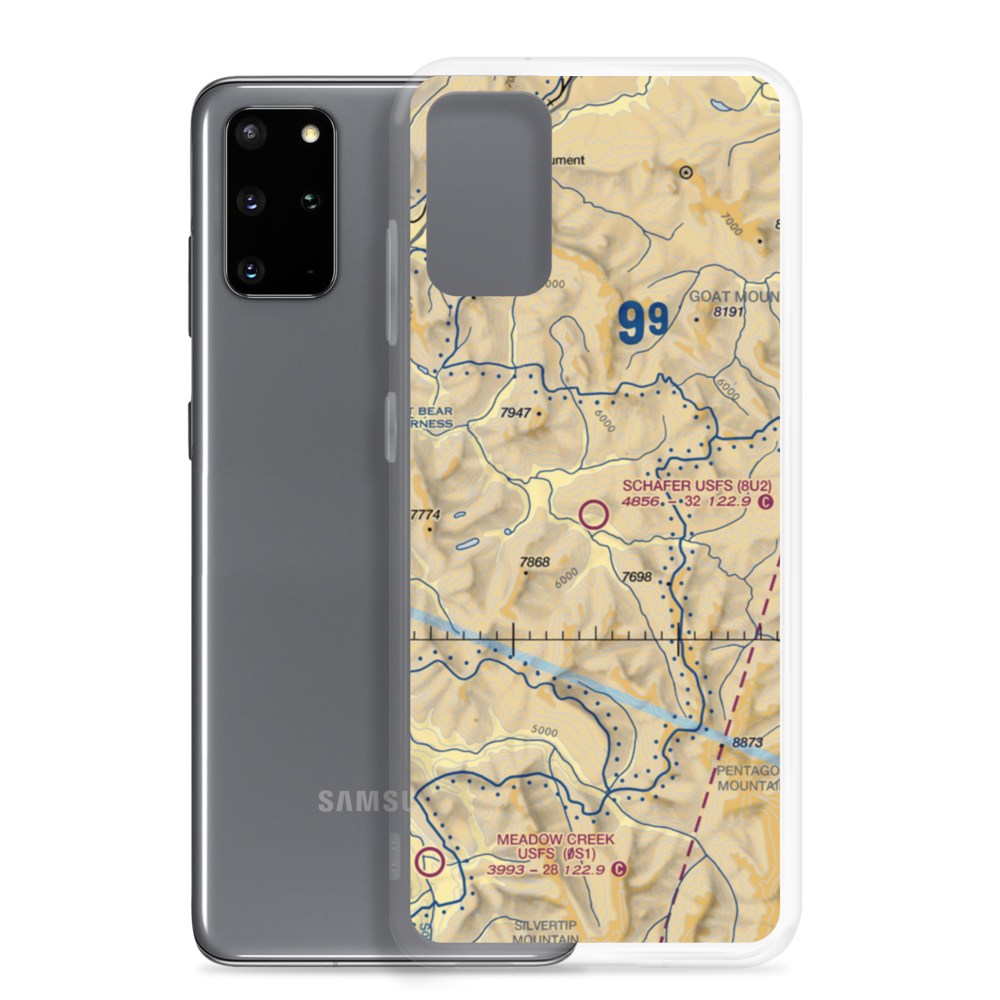 Schafer Usfs Airport (8U2) VFR Sectional Samsung Case Samsung Galaxy S20 Plus model shown