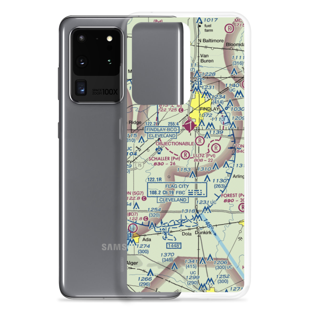 Schaller Airport (27OH) VFR Sectional Samsung Case Samsung Galaxy S20 Ultra model shown