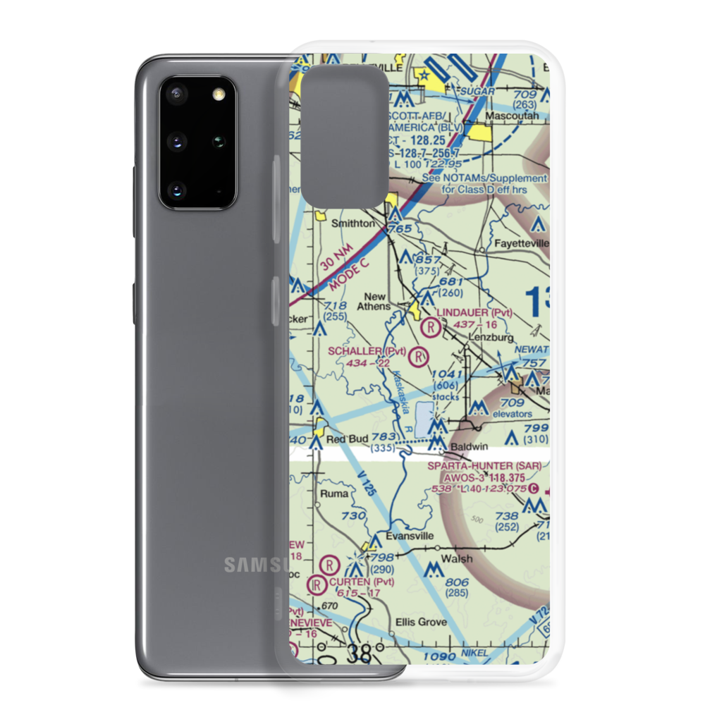 Schaller Airport (LL26) VFR Sectional Samsung Case Samsung Galaxy S20 Plus model shown