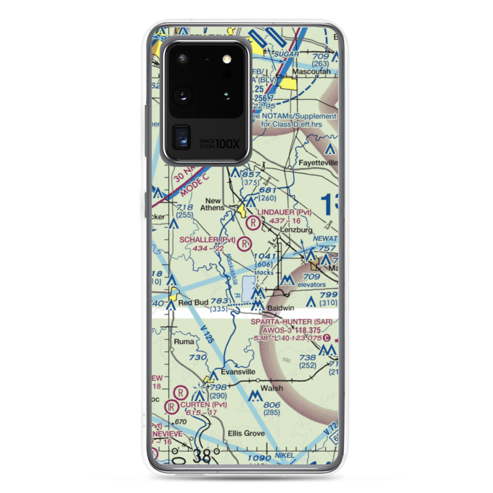 Schaller Airport (LL26) VFR Sectional Samsung Case Samsung Galaxy S20 Ultra model shown