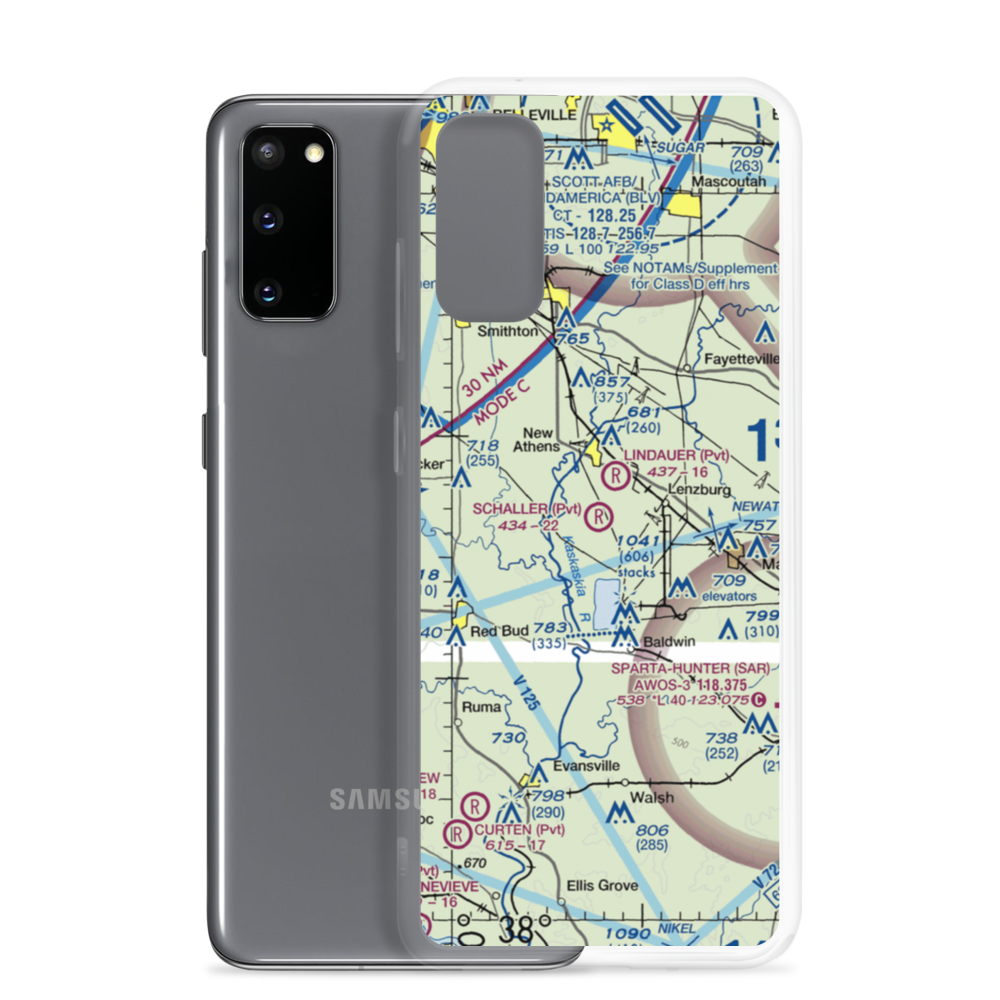Schaller Airport (LL26) VFR Sectional Samsung Case Samsung Galaxy S20 model shown