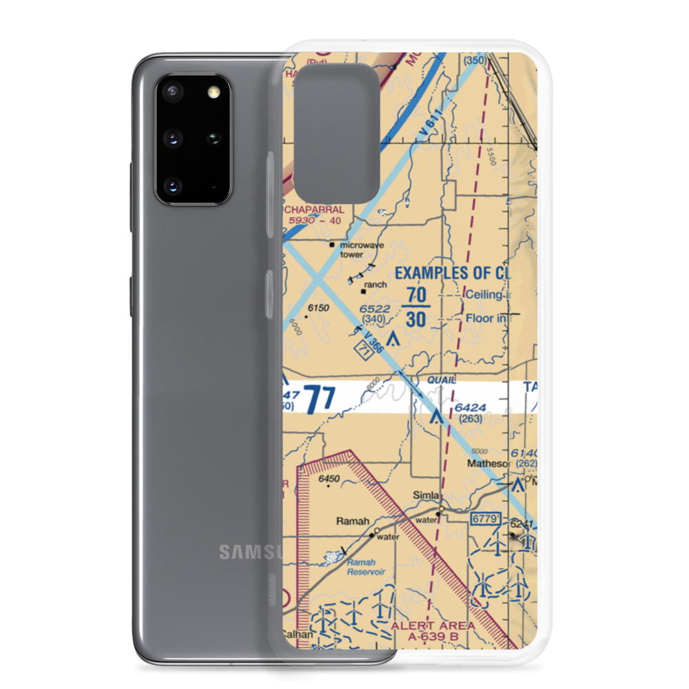 Schantz Airstrip (CD15) VFR Sectional Samsung Case Samsung Galaxy S20 Plus model shown