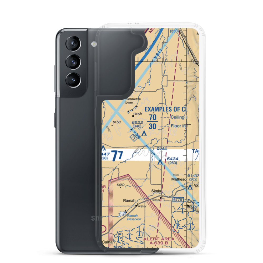 Schantz Airstrip (CD15) VFR Sectional Samsung Case Samsung Galaxy S21 model shown