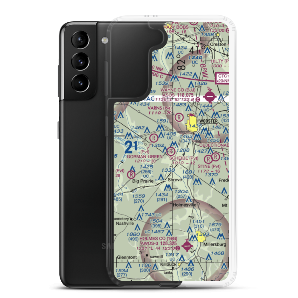 Scheibe Field (OI55) VFR Sectional Samsung Case Samsung Galaxy S21 Plus model shown
