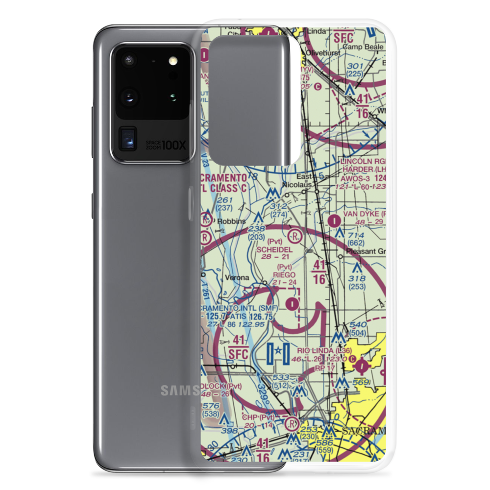 Scheidel Ranch Airport (CA07) VFR Sectional Samsung Case Samsung Galaxy S20 Ultra model shown