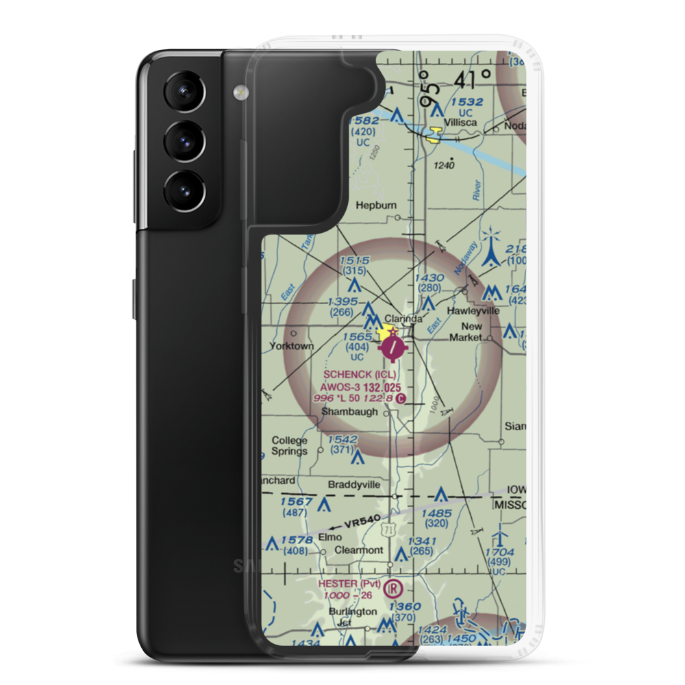 Schenck Field (ICL) VFR Sectional Samsung Case Samsung Galaxy S21 Plus model shown