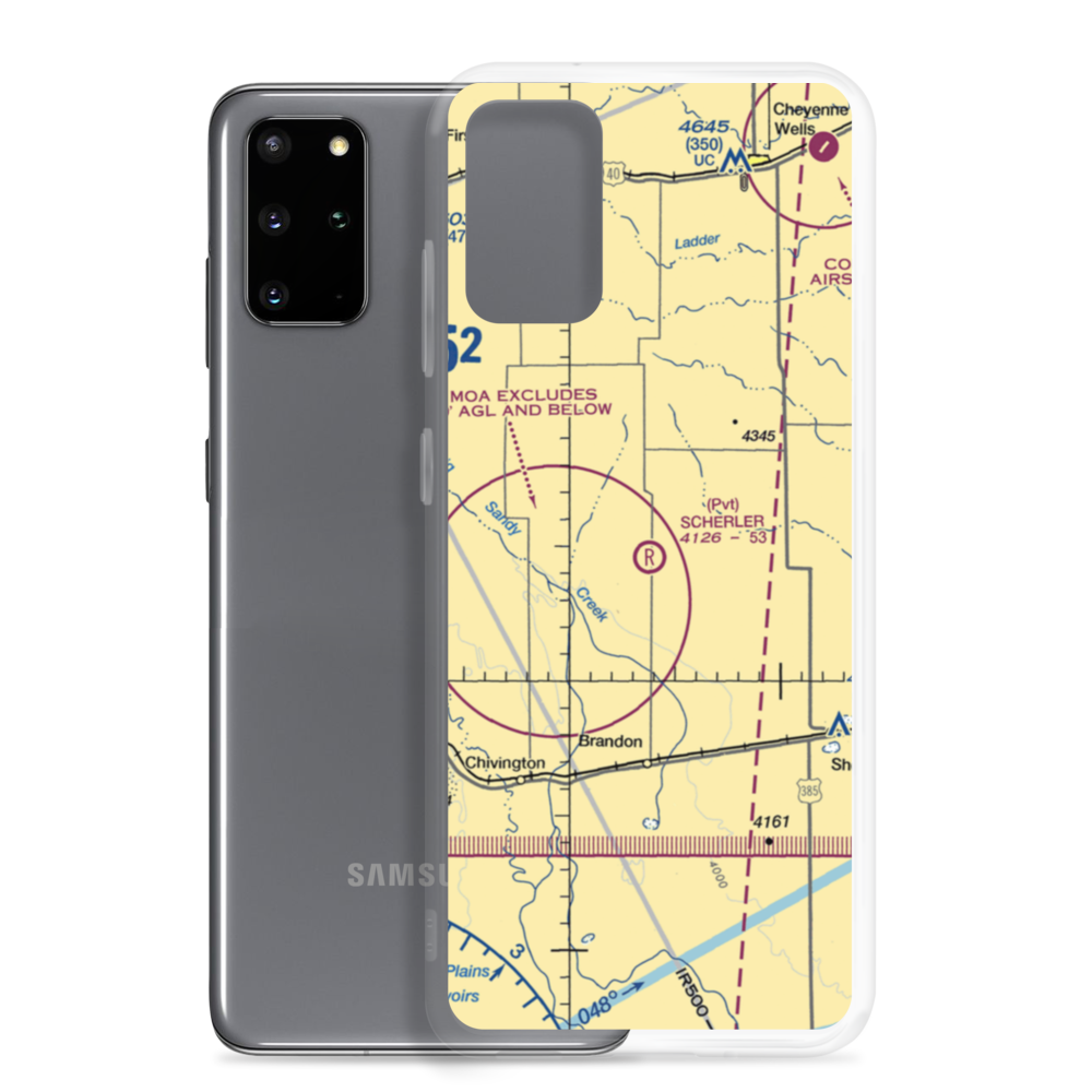 Scherler Private Airstrip (9CO5) VFR Sectional Samsung Case Samsung Galaxy S20 Plus model shown