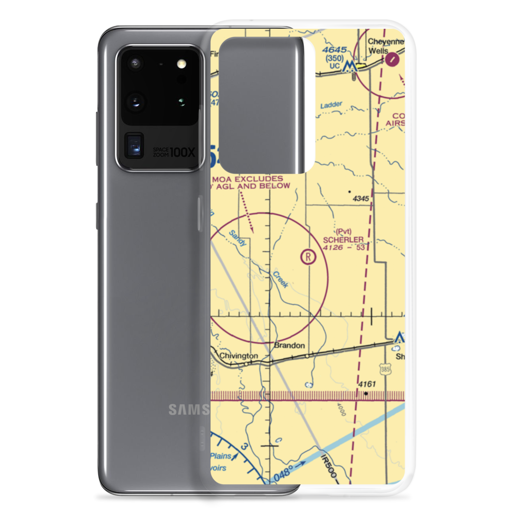 Scherler Private Airstrip (9CO5) VFR Sectional Samsung Case Samsung Galaxy S20 Ultra model shown