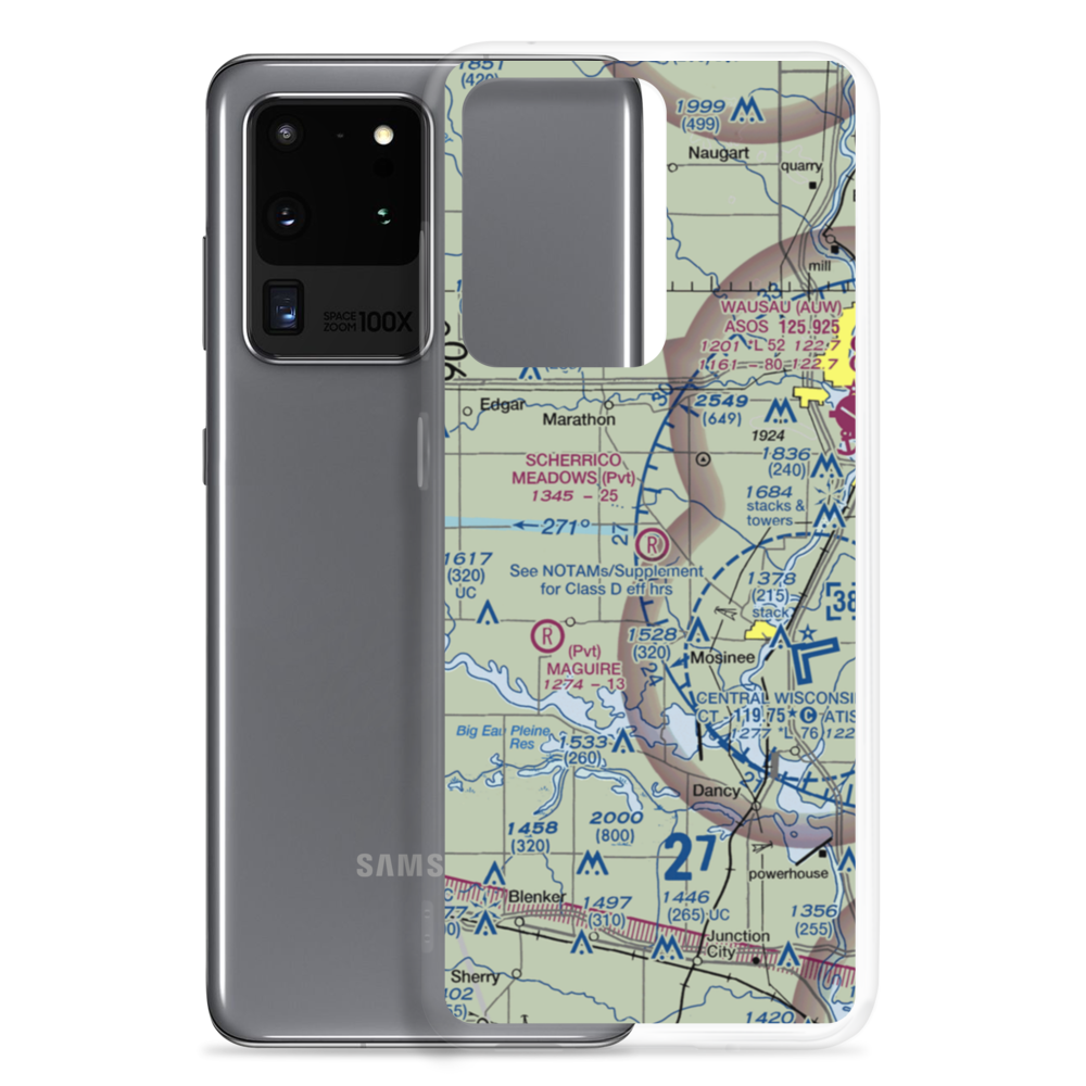 Scherrico Meadows Airport (WS16) VFR Sectional Samsung Case Samsung Galaxy S20 Ultra model shown