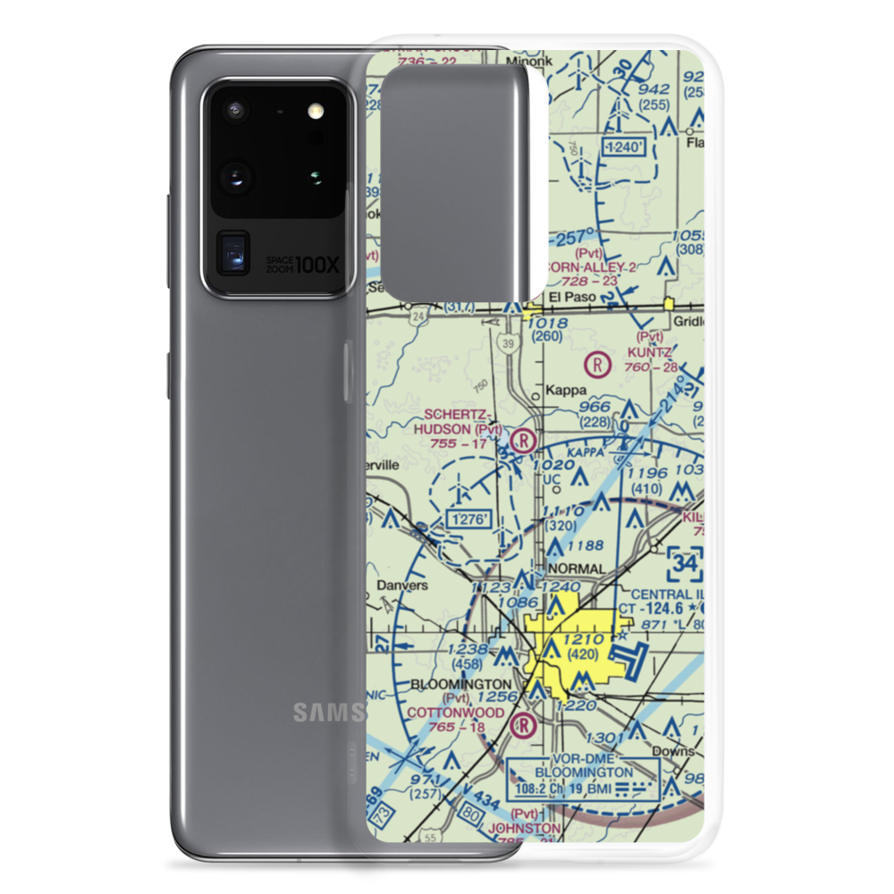 Schertz Aerial Service - Hudson Airport (04IL) VFR Sectional Samsung Case Samsung Galaxy S20 Ultra model shown