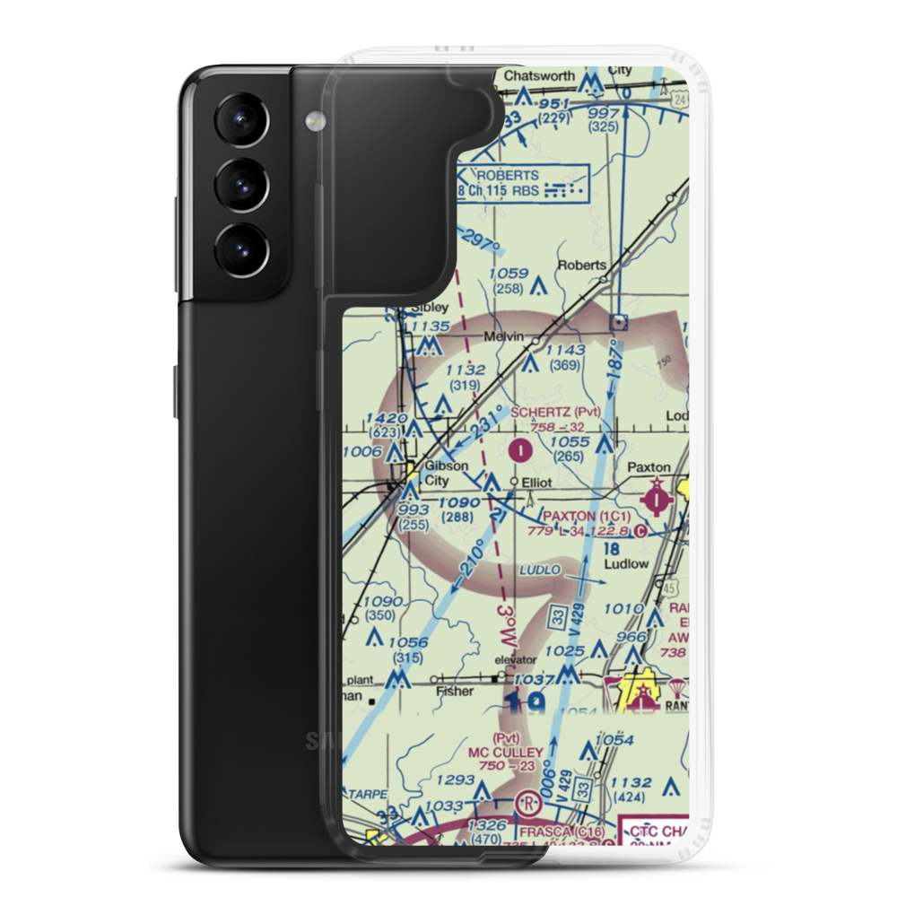 Schertz Field (9IS2) VFR Sectional Samsung Case Samsung Galaxy S21 Plus model shown