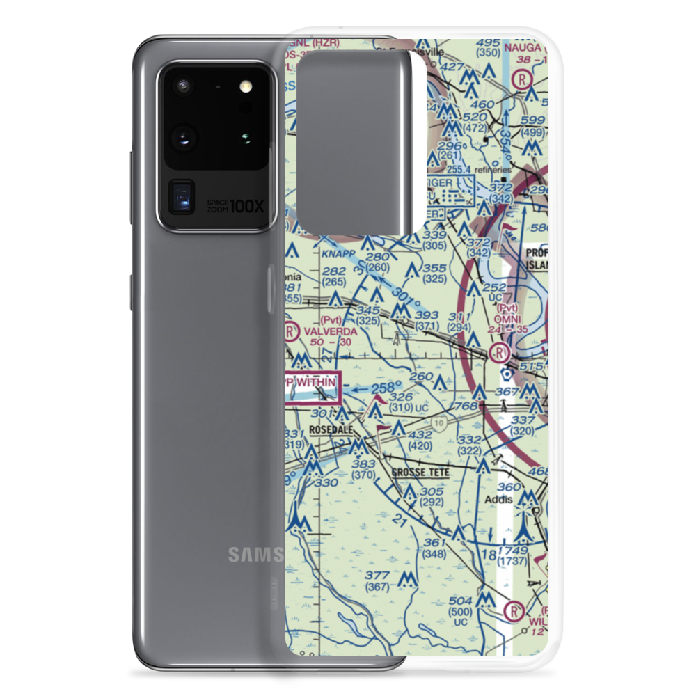 Schexnayder Airport (66LA) VFR Sectional Samsung Case Samsung Galaxy S20 Ultra model shown