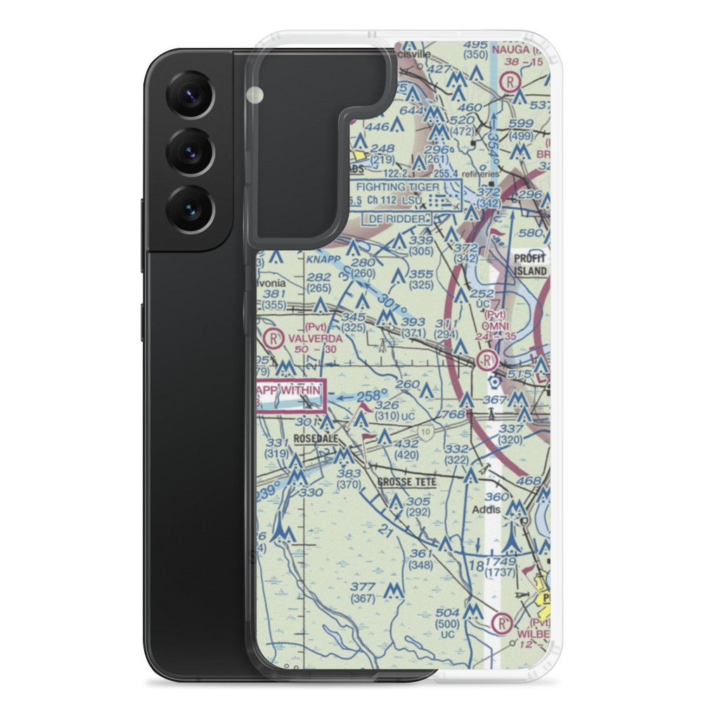 Schexnayder Airport (66LA) VFR Sectional Samsung Case Samsung Galaxy S22 Plus model shown
