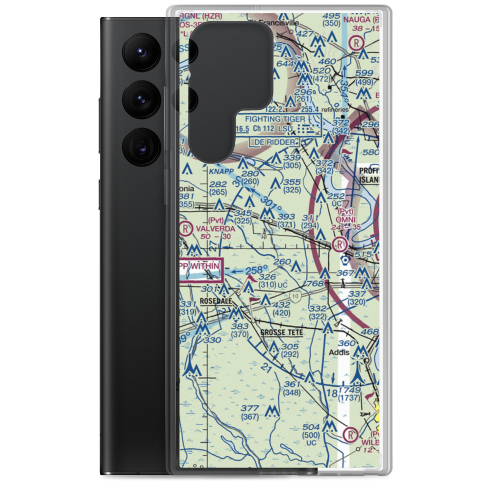 Schexnayder Airport (66LA) VFR Sectional Samsung Case Samsung Galaxy S22 Ultra model shown