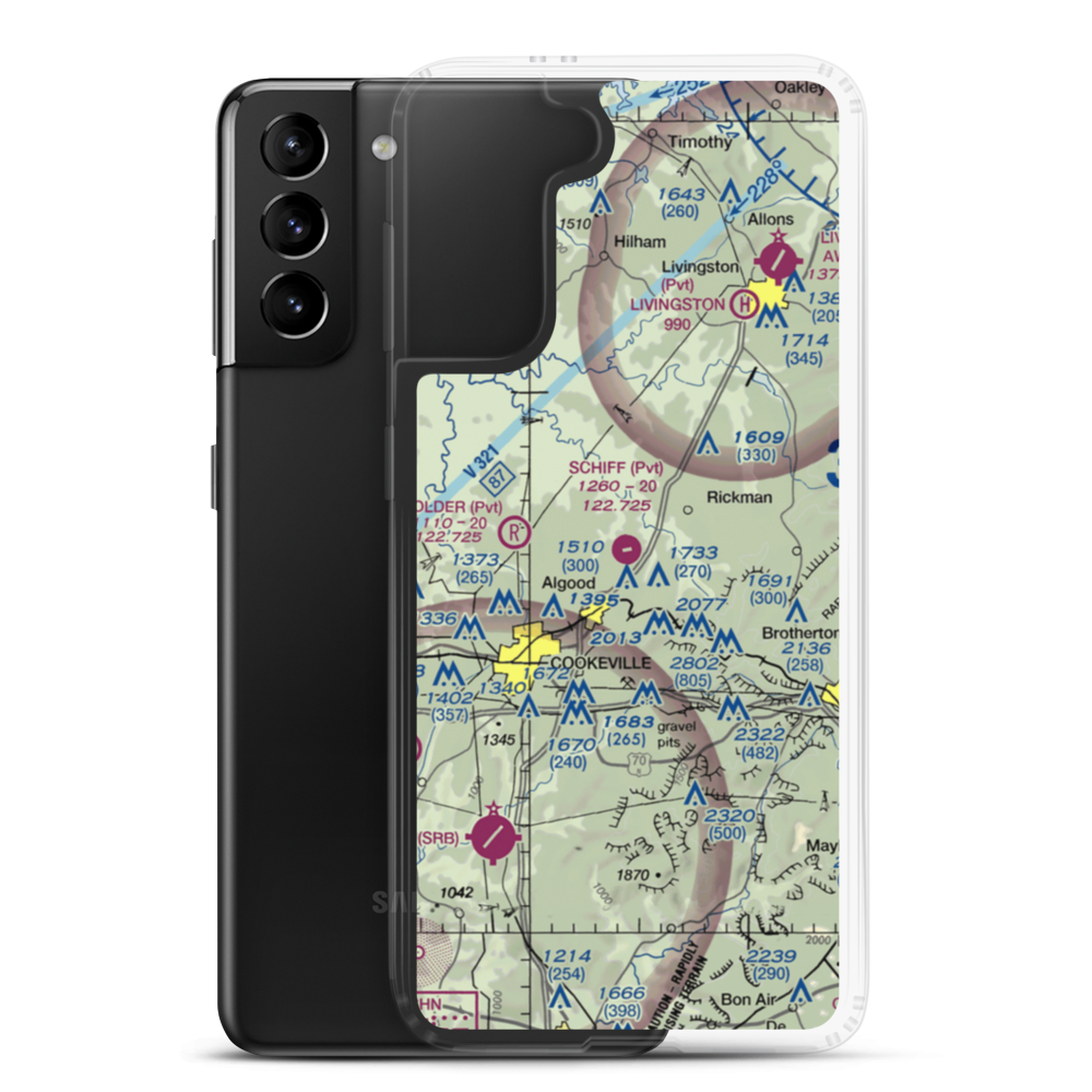 Schiff Airport (TN80) VFR Sectional Samsung Case Samsung Galaxy S21 Plus model shown