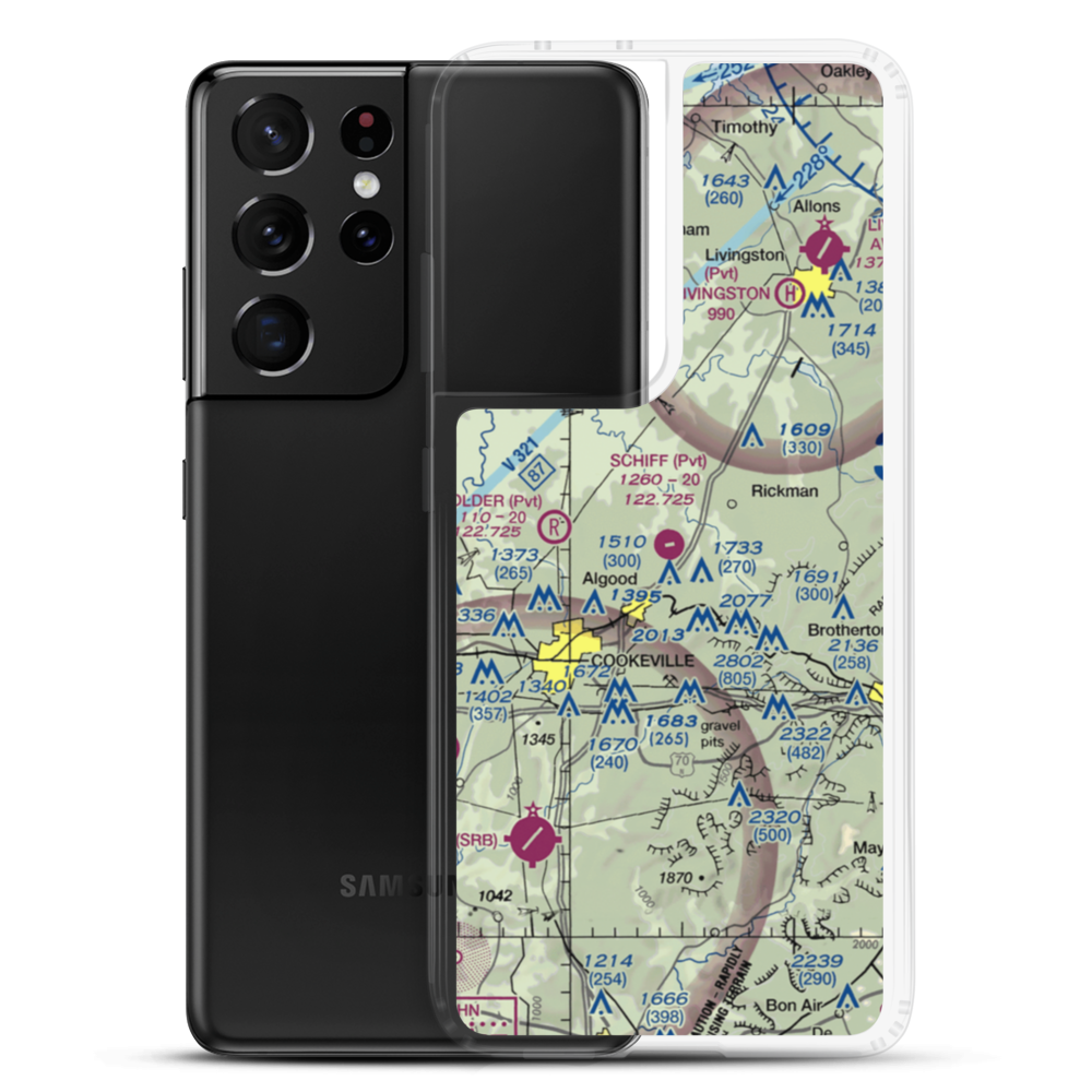 Schiff Airport (TN80) VFR Sectional Samsung Case Samsung Galaxy S21 Ultra model shown