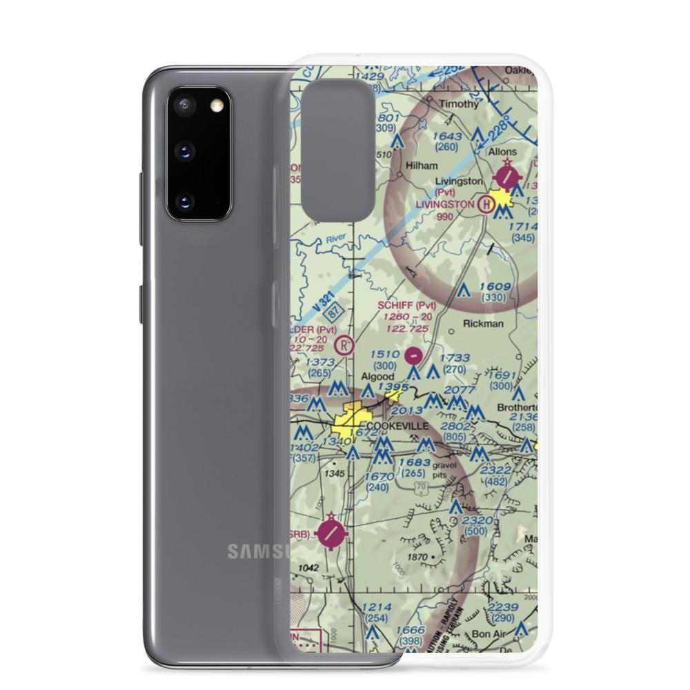 Schiff Airport (TN80) VFR Sectional Samsung Case Samsung Galaxy S20 model shown