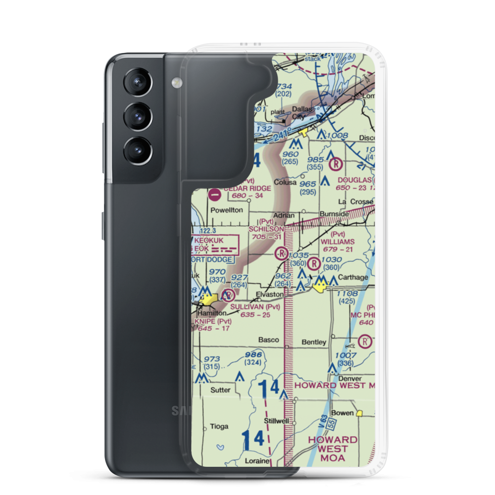 Schilson Field (IS51) VFR Sectional Samsung Case Samsung Galaxy S21 model shown