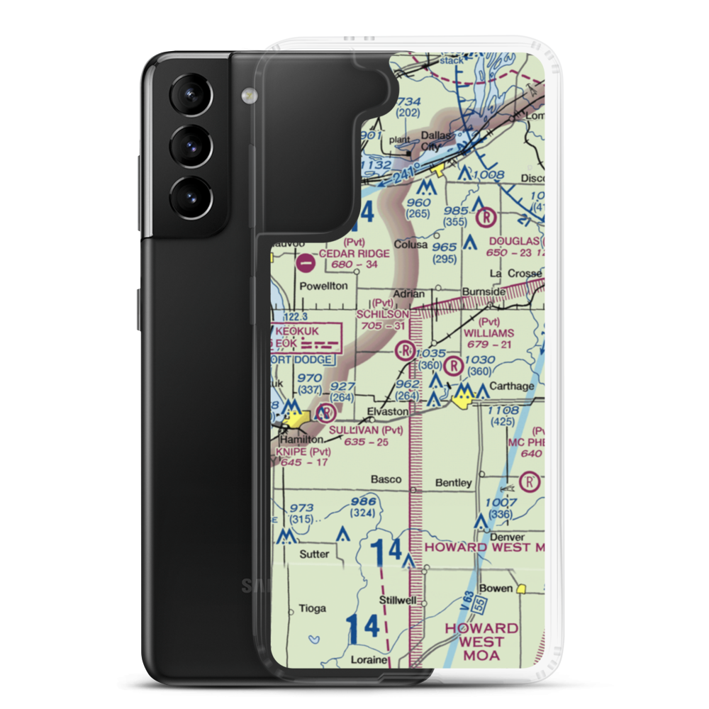 Schilson Field (IS51) VFR Sectional Samsung Case Samsung Galaxy S21 Plus model shown