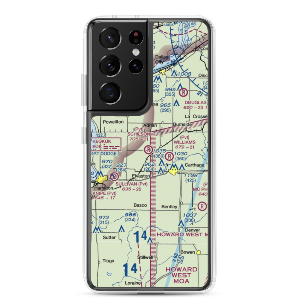 Schilson Field (IS51) VFR Sectional Samsung Case Samsung Galaxy S21 Ultra model shown