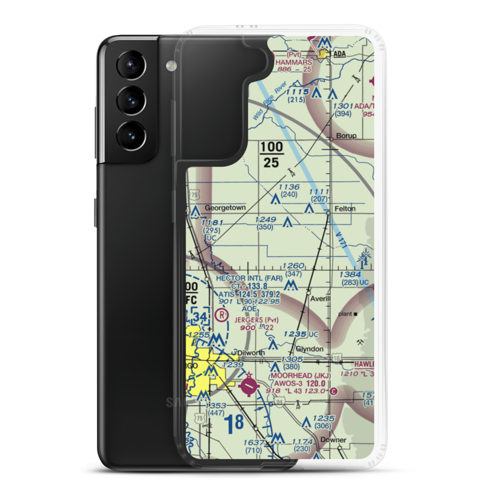 Schjeldrup Airport (MY64) VFR Sectional Samsung Case Samsung Galaxy S21 Plus model shown