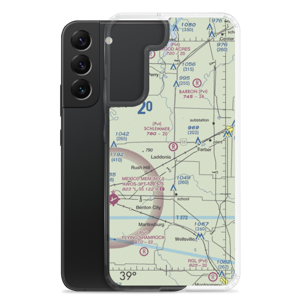 Schlemmer Airport (95MO) VFR Sectional Samsung Case Samsung Galaxy S22 Plus model shown