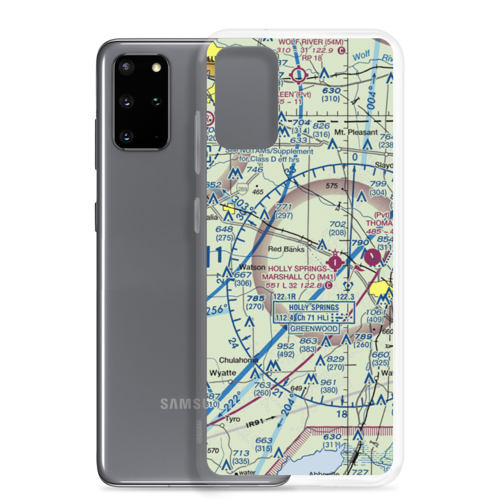 Schloss Adlers Airport (MS55) VFR Sectional Samsung Case Samsung Galaxy S20 Plus model shown