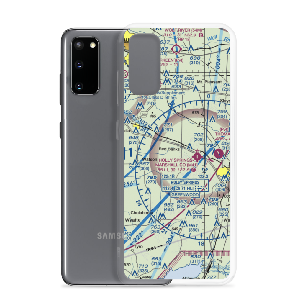 Schloss Adlers Airport (MS55) VFR Sectional Samsung Case Samsung Galaxy S20 model shown