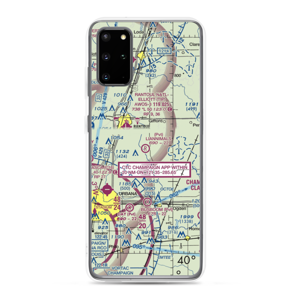 Schmidt Airport (56IS) VFR Sectional Samsung Case Samsung Galaxy S20 Plus model shown