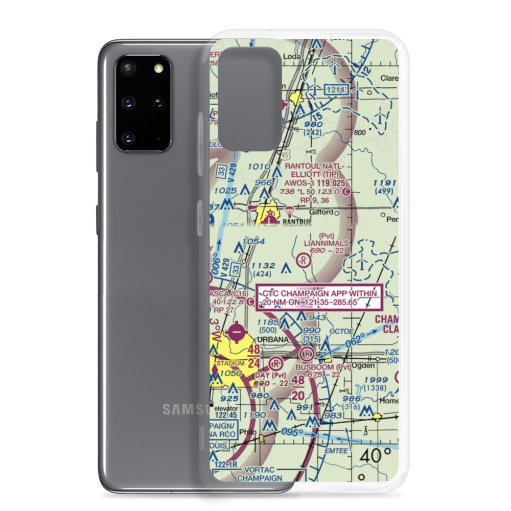 Schmidt Airport (56IS) VFR Sectional Samsung Case Samsung Galaxy S20 Plus model shown
